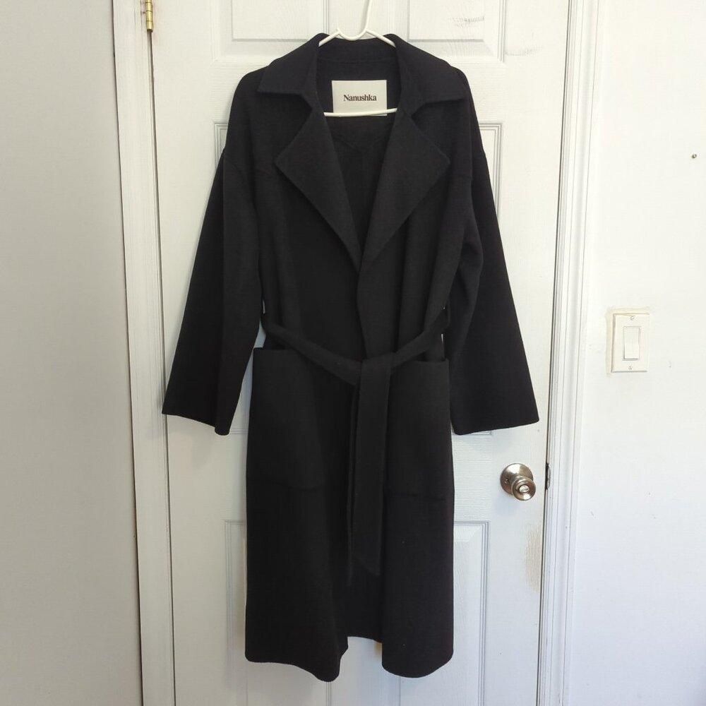 Nanushka Alamo Coat - Black - Size XS
